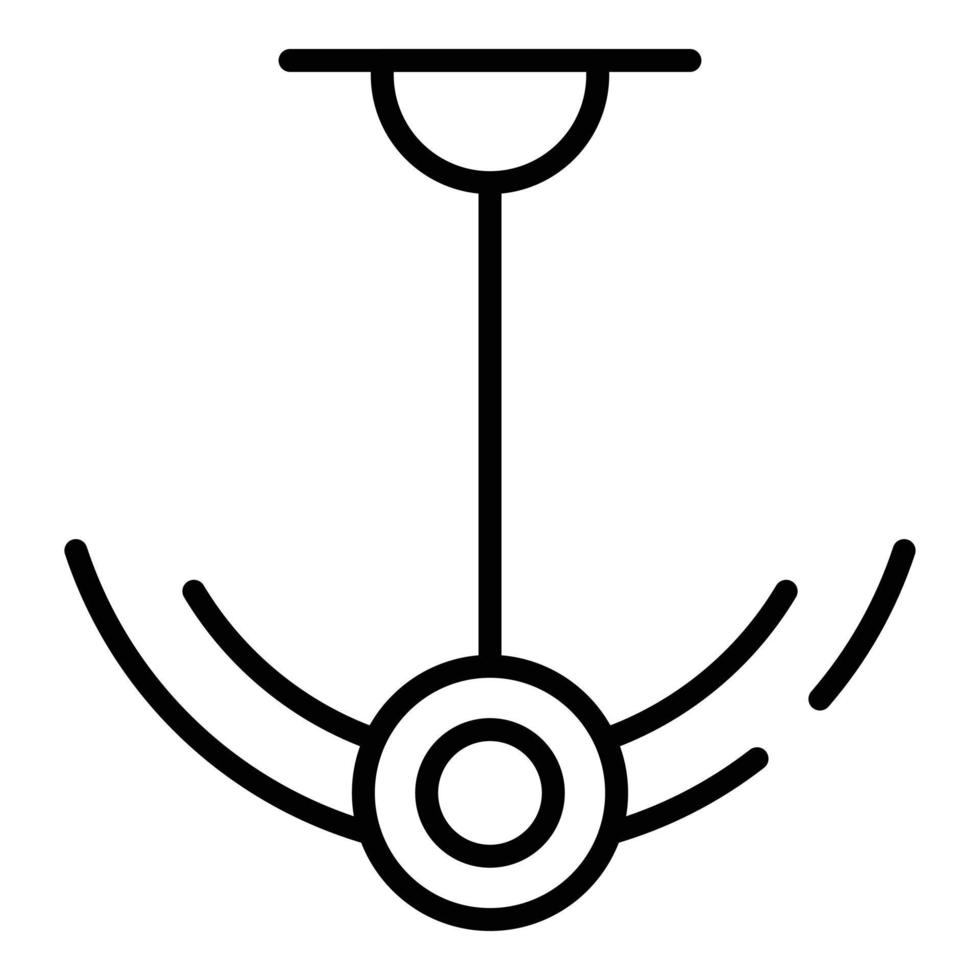 pendolo attrezzo icona schema vettore. metronomo orologio vettore