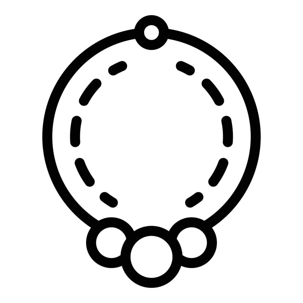 perla collana icona, schema stile vettore