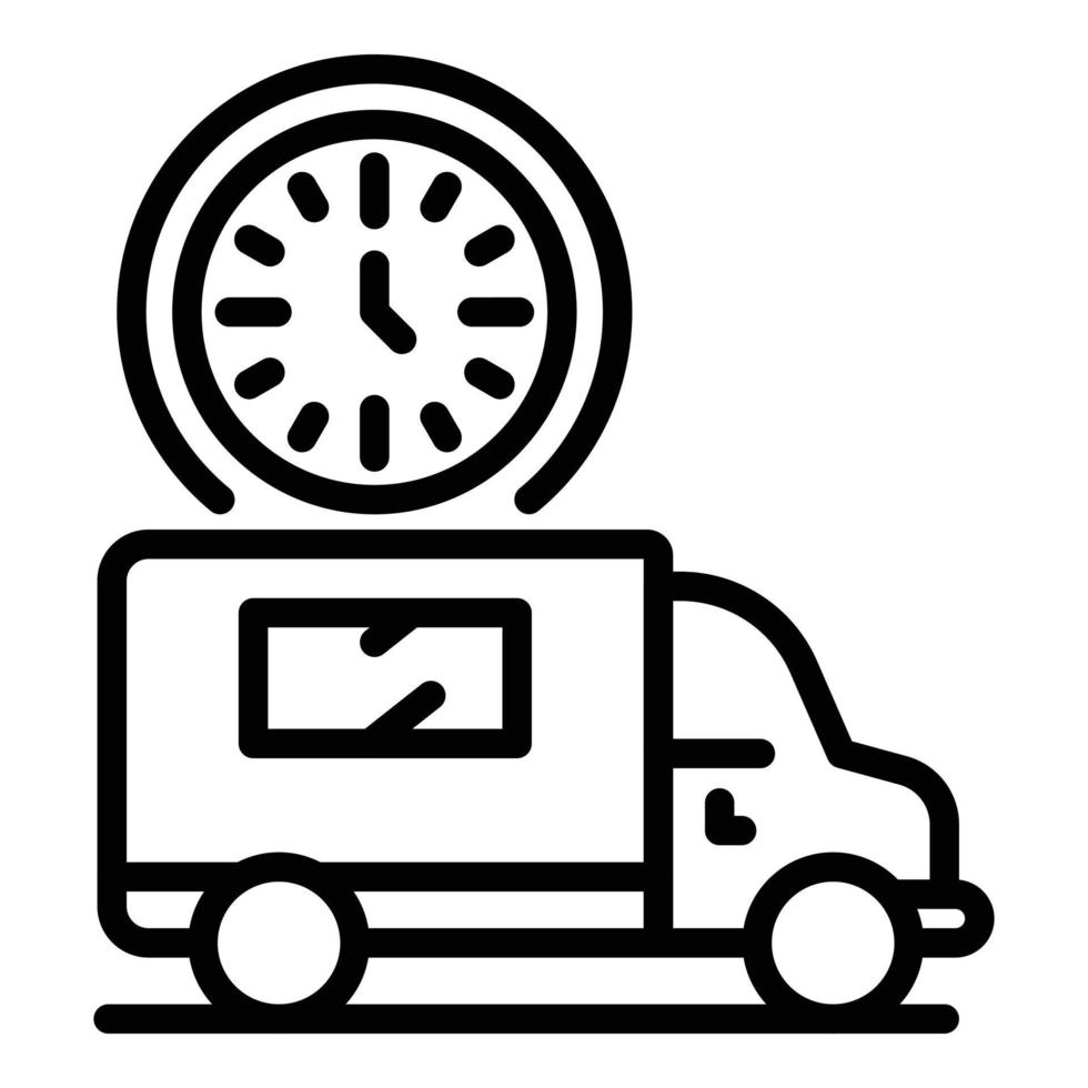 consegna i saldi auto icona, schema stile vettore