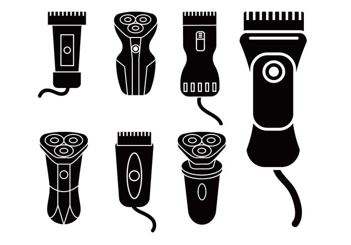 Set di icone vettoriali di rasoio