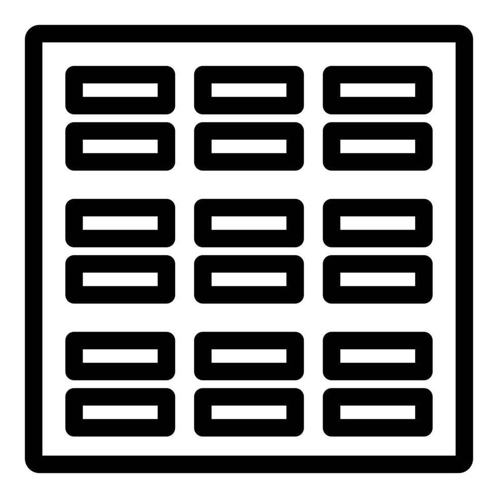 cemento pavimentazione icona, schema stile vettore