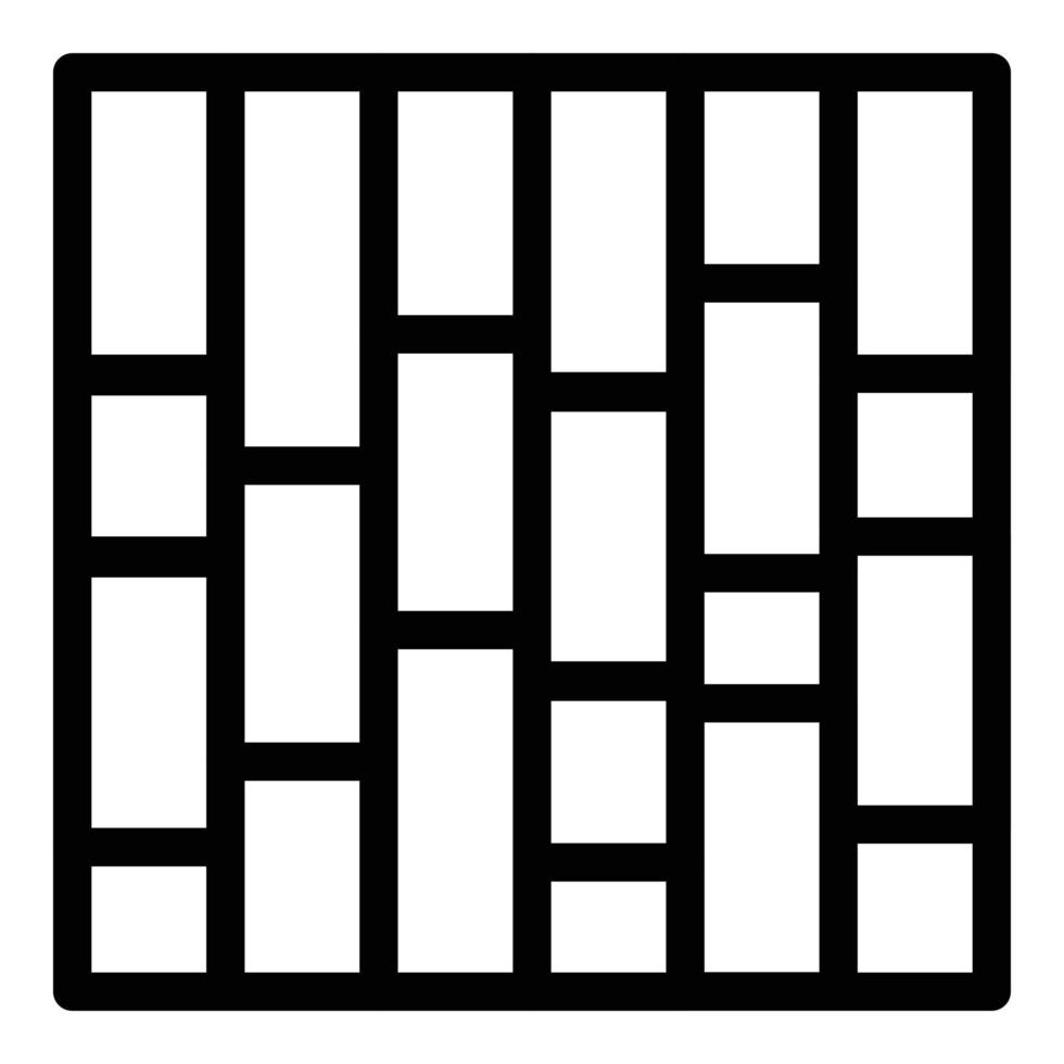 mattone pavimentazione icona, schema stile vettore