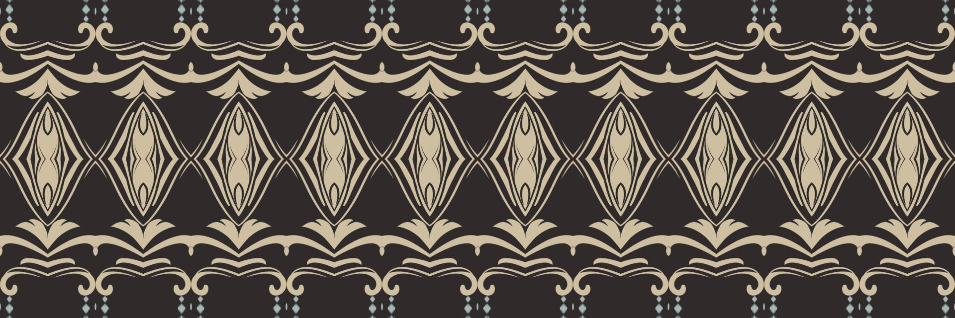 etnico ikat vettore batik tessile senza soluzione di continuità modello digitale vettore design per Stampa saree Kurti Borneo tessuto confine spazzola simboli campioni progettista