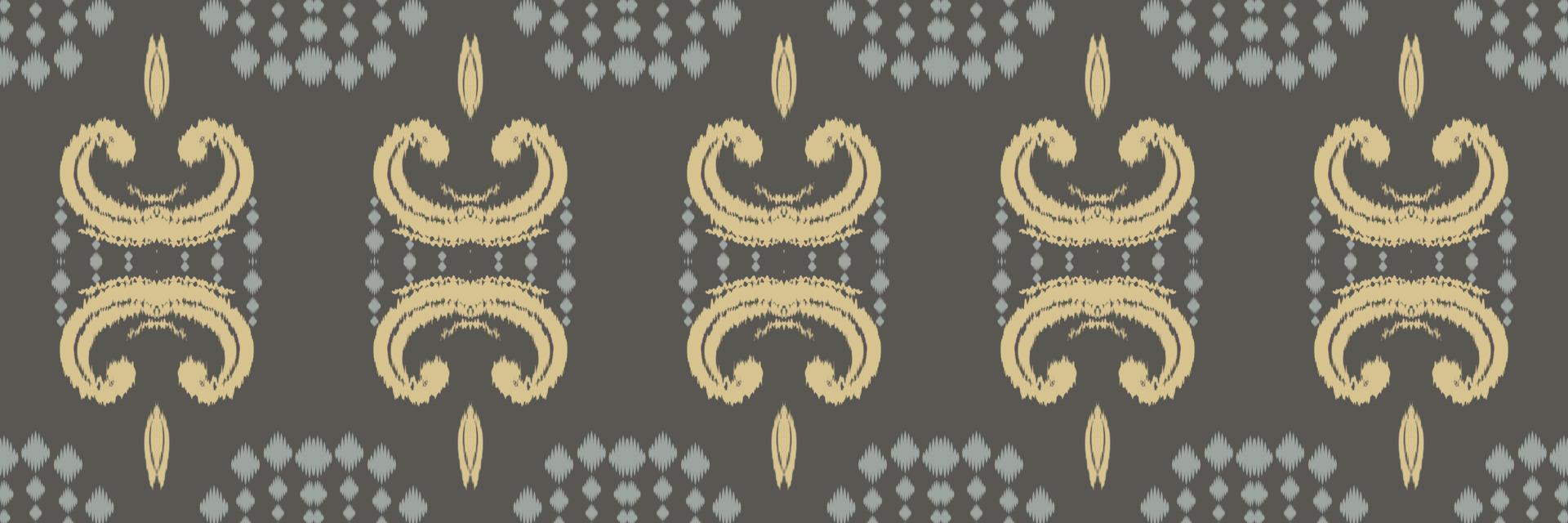 ikat confine tribale sfondo senza soluzione di continuità modello. etnico geometrico ikkat batik digitale vettore tessile design per stampe tessuto saree Mughal spazzola simbolo andane struttura Kurti kurtis kurtas