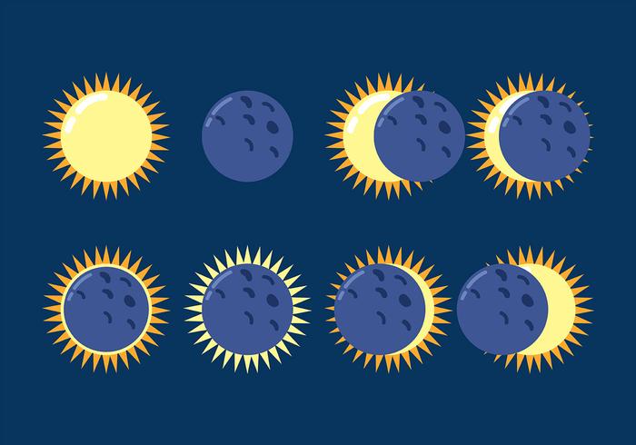 Vettore dell'icona di Eclipse solare