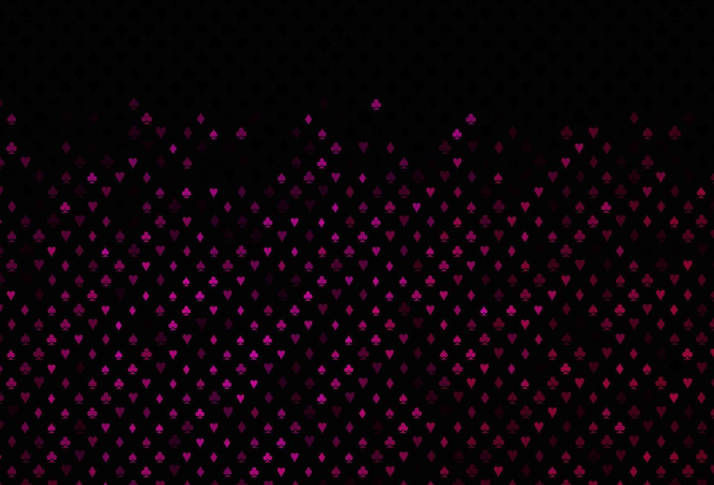 modello vettoriale rosa scuro con simboli di poker.
