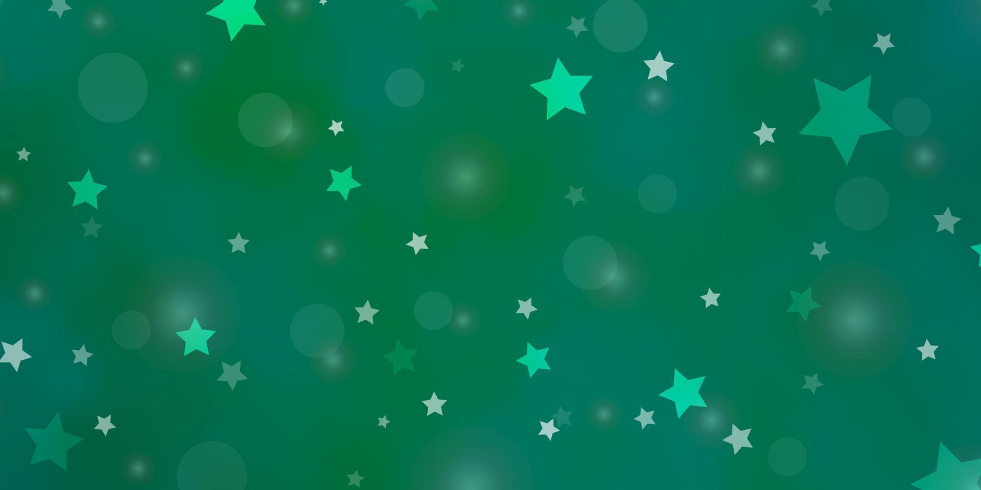 layout vettoriale verde chiaro con cerchi, stelle.