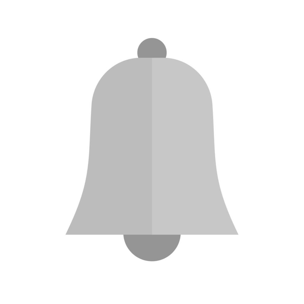 campane piatto in scala di grigi icona vettore