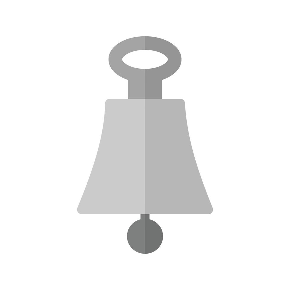 campana piatto in scala di grigi icona vettore