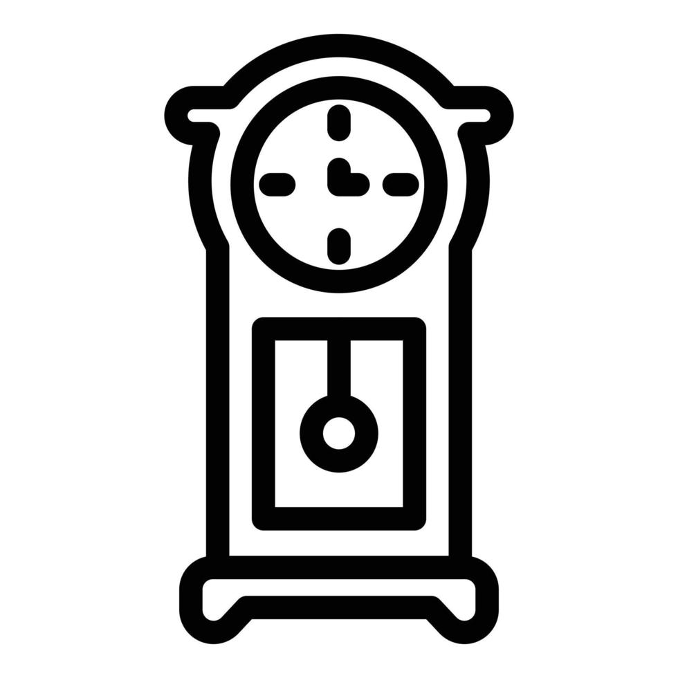 ora pendolo orologio icona, schema stile vettore