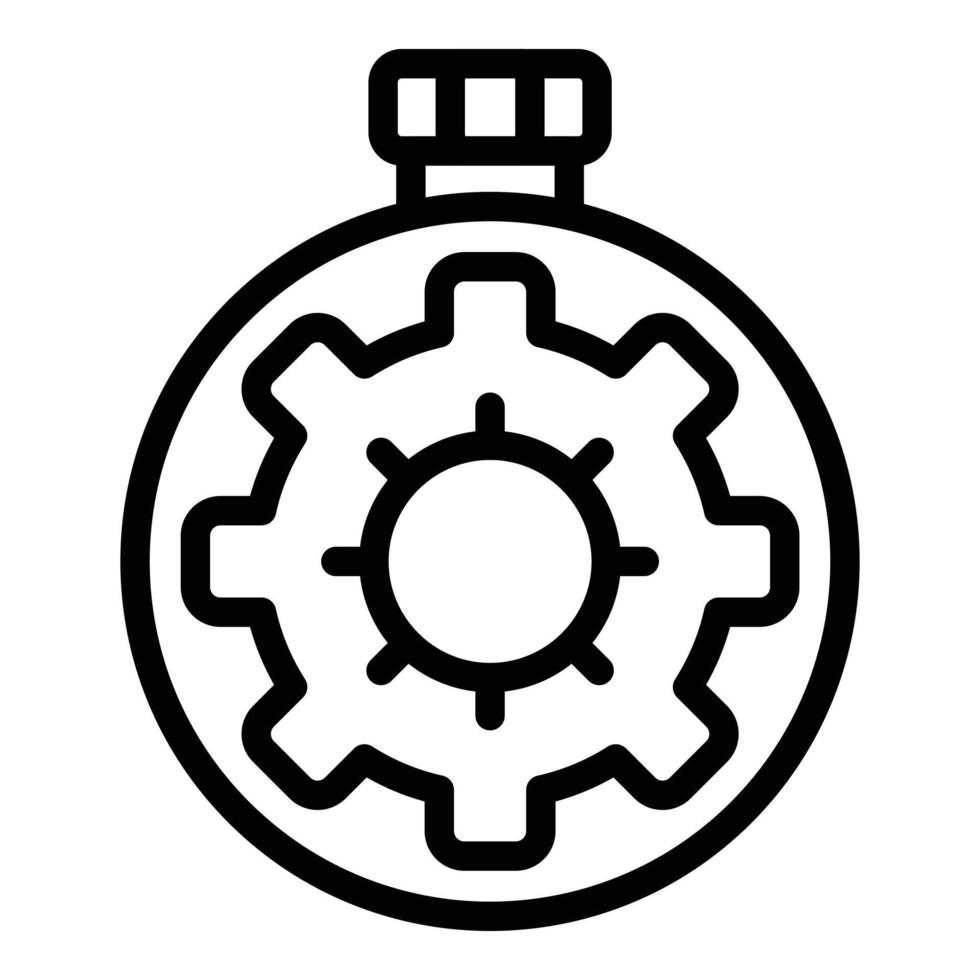 cronometro riparazione icona, schema stile vettore