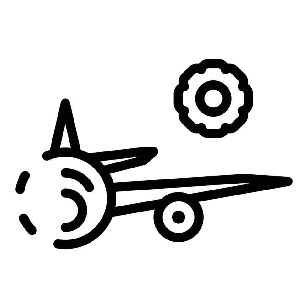 aereo servizio icona, schema stile vettore