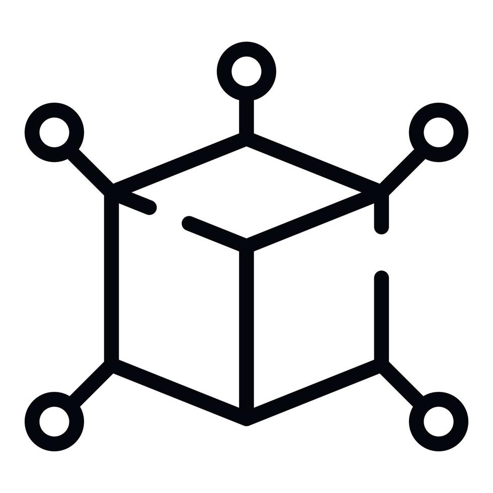 virtuale la realtà icona, schema stile vettore