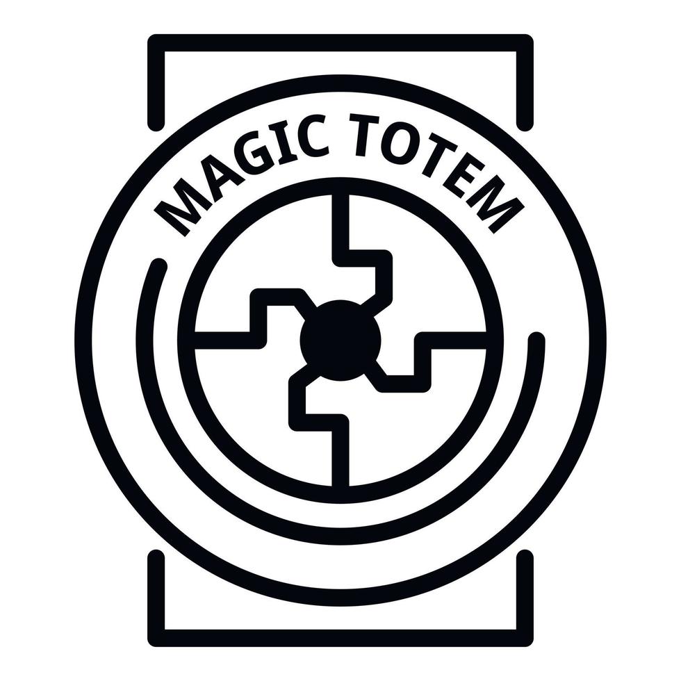 Magia totem icona, schema stile vettore