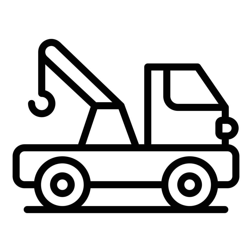 autostrada trainare camion icona, schema stile vettore