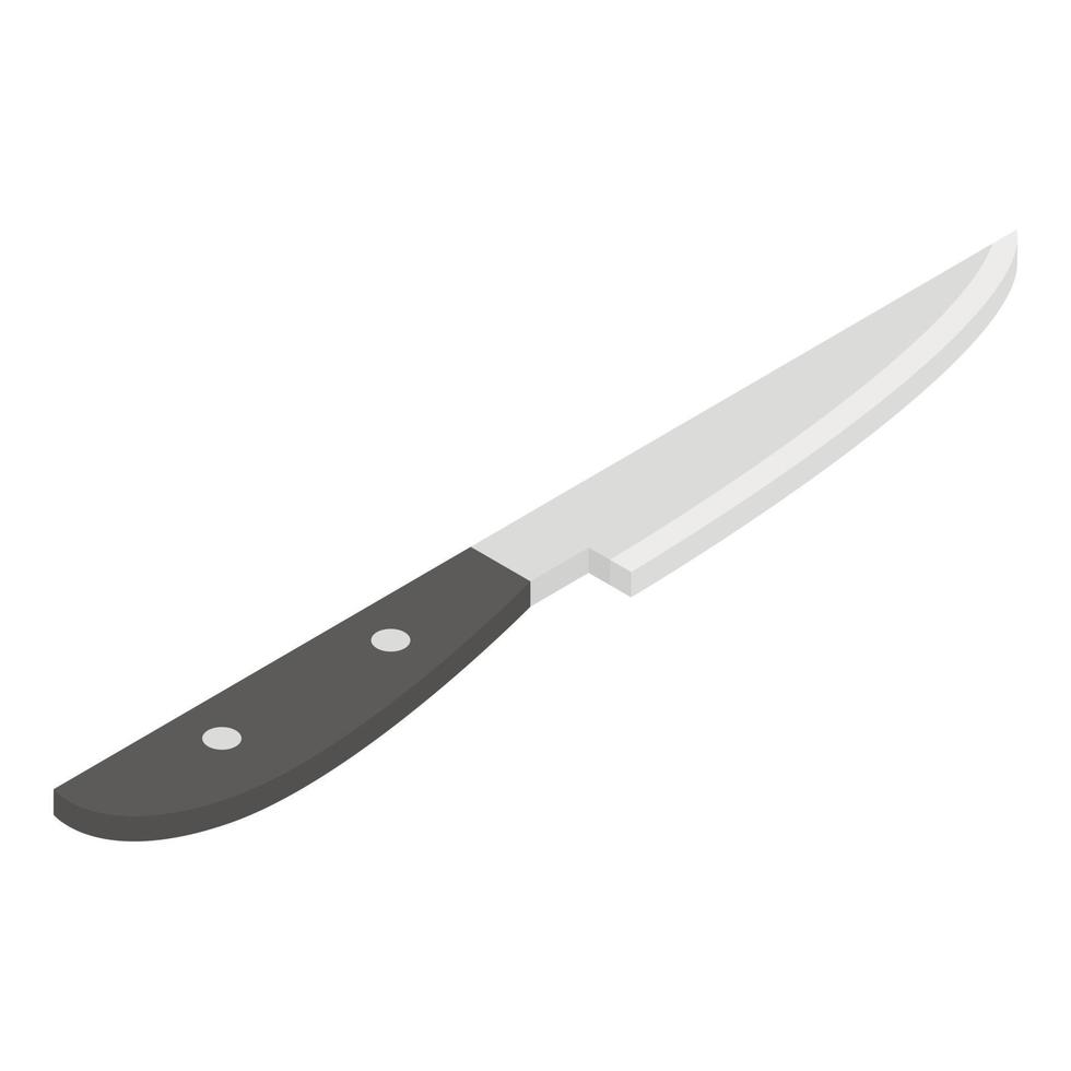 cucina coltello icona, isometrico stile vettore