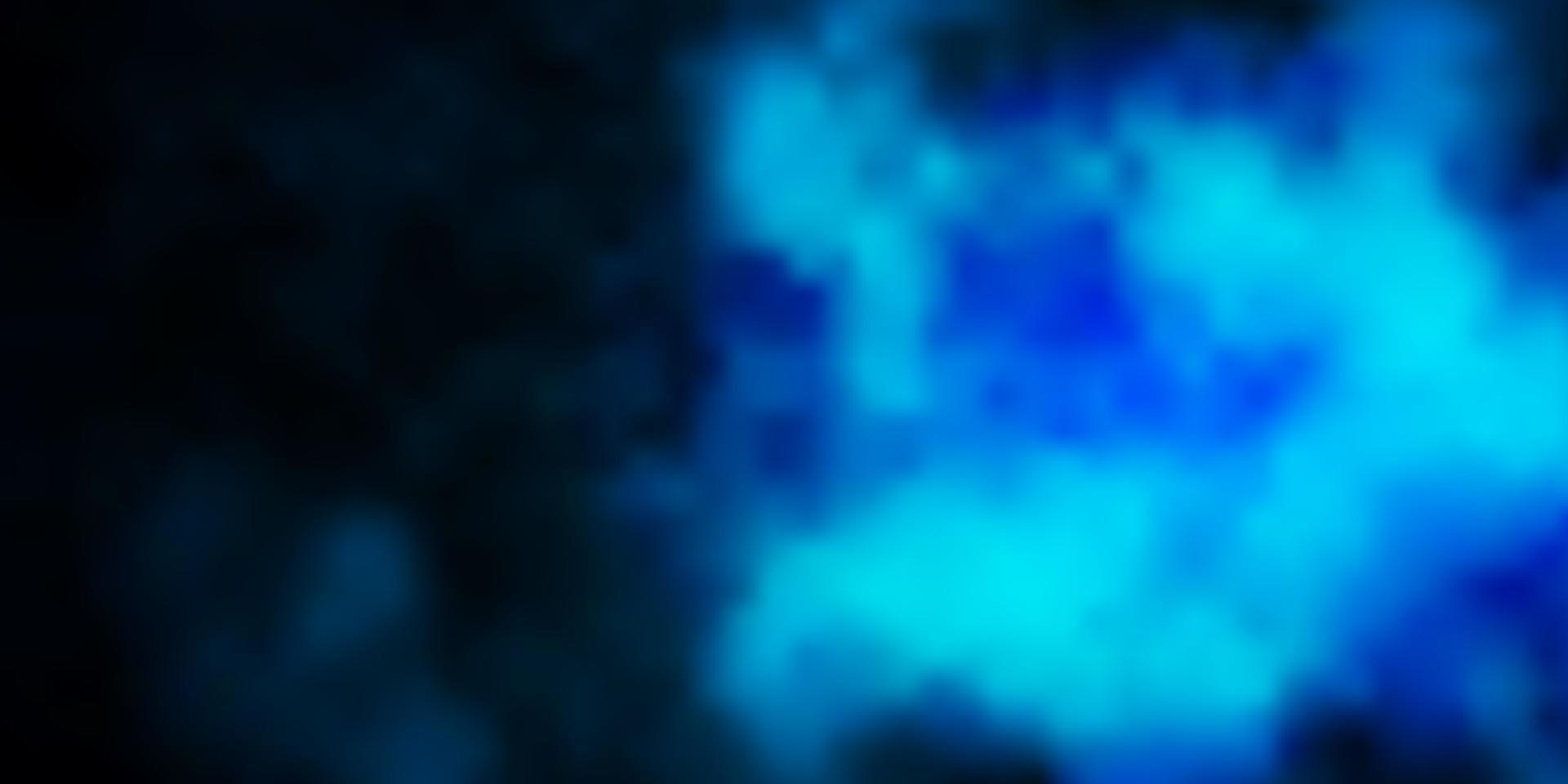 modello vettoriale blu scuro con nuvole.