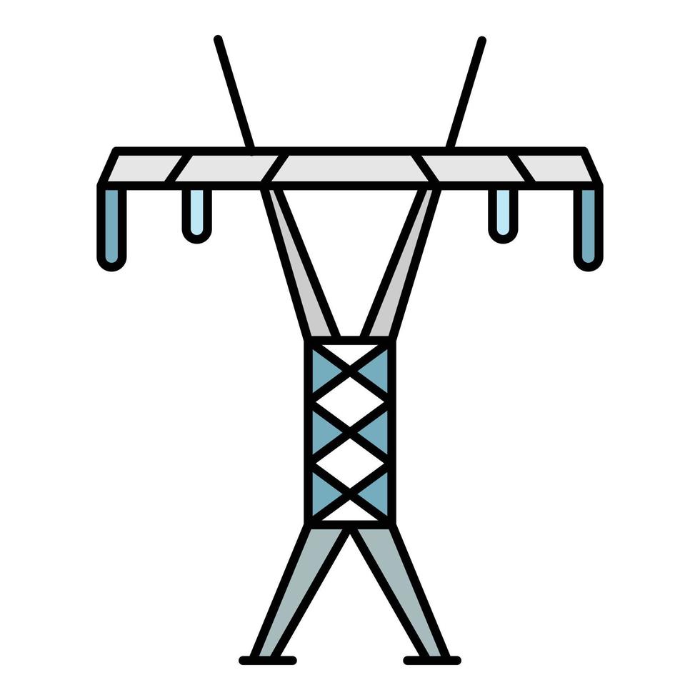 moderno elettrico Torre icona colore schema vettore