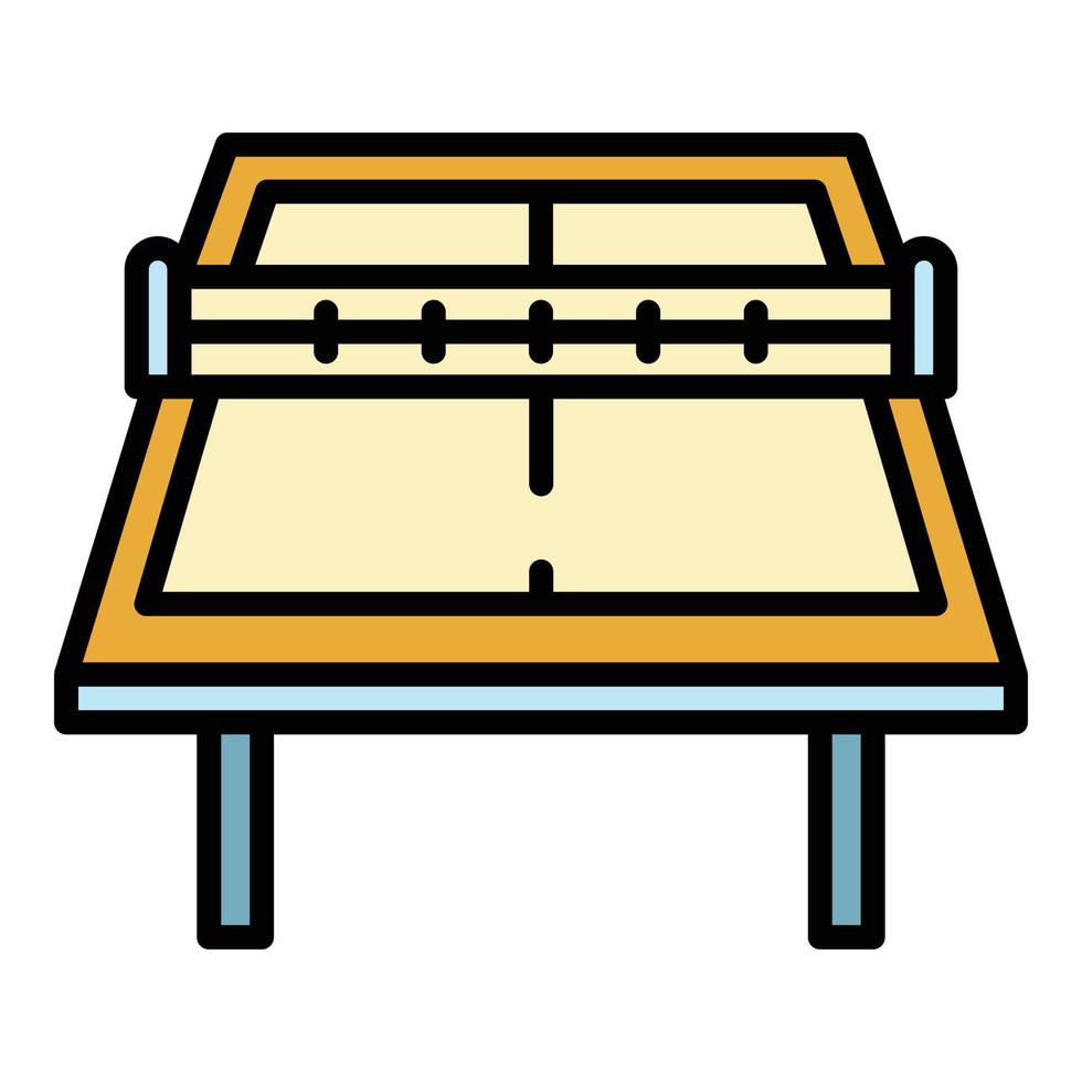 ping pong tavolo icona colore schema vettore