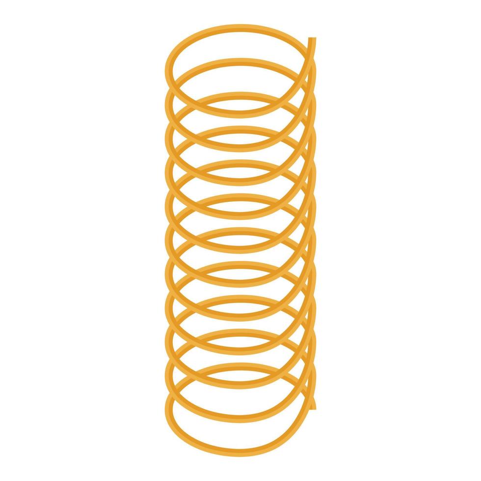 curva bobina icona, isometrico stile vettore