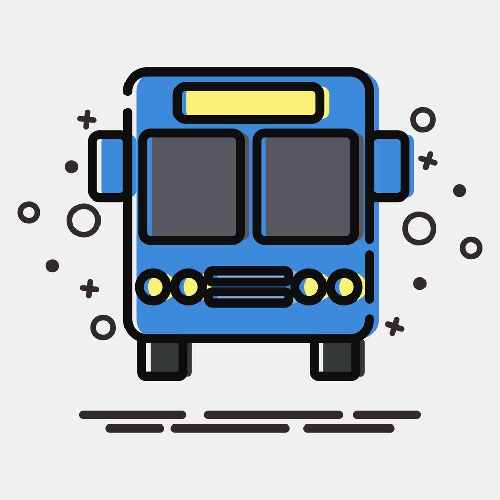 icona autobus. mezzi di trasporto elementi. icone nel mbe stile. bene per stampe, manifesti, logo, cartello, annuncio, eccetera. vettore
