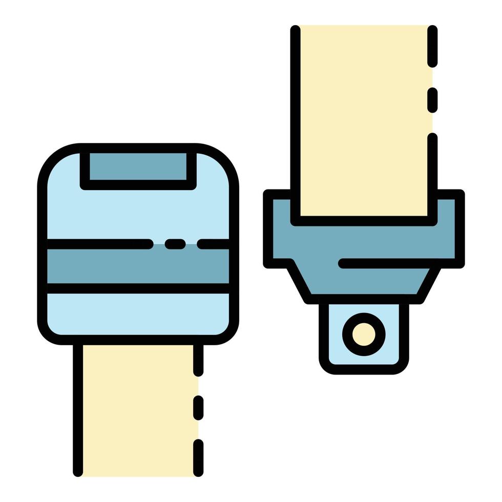 auto sicurezza cintura icona colore schema vettore