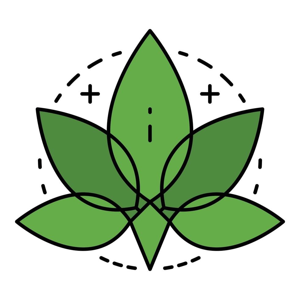 marijuana foglia logo, schema stile vettore