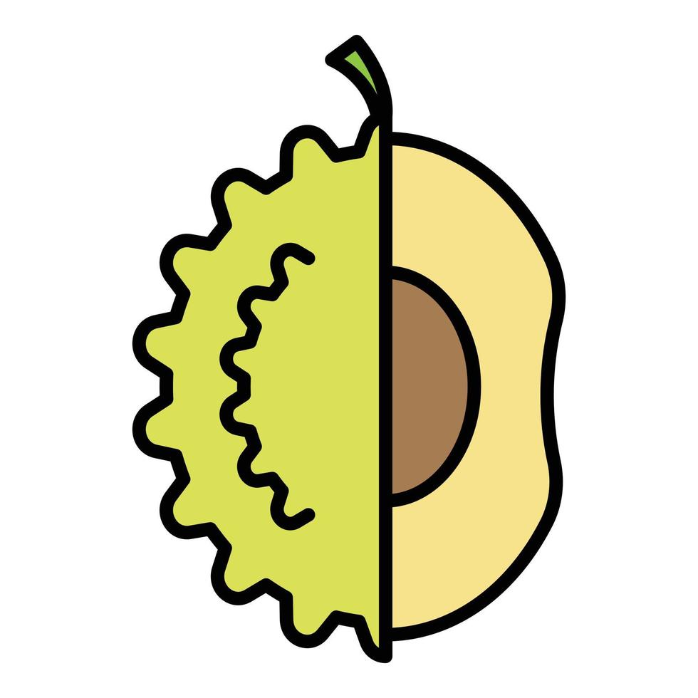 pulito durian icona colore schema vettore