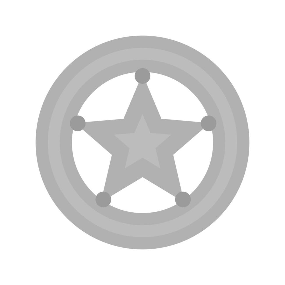 distintivo piatto in scala di grigi icona vettore