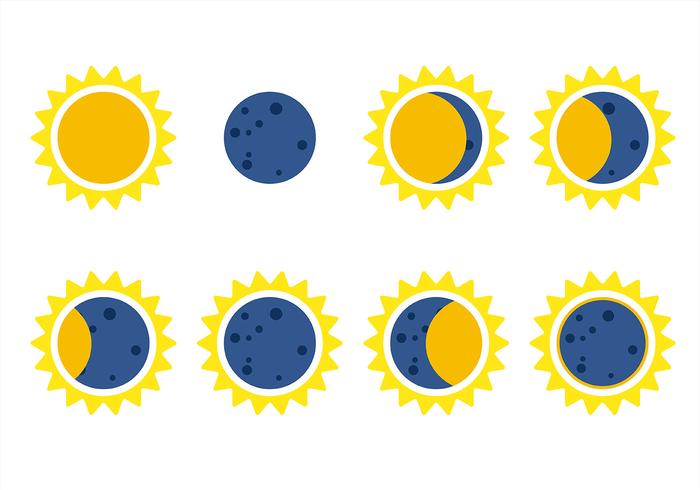 Vettore dell'icona di Eclipse solare