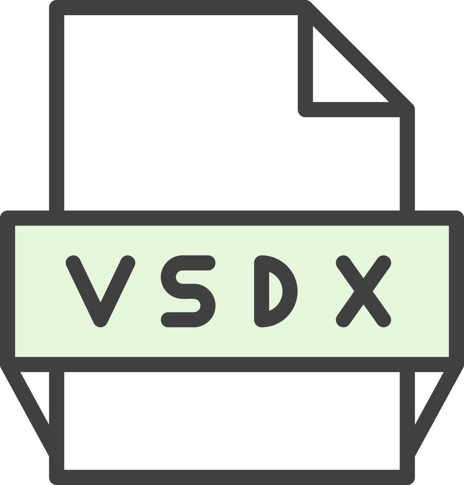 vsdx file formato icona vettore