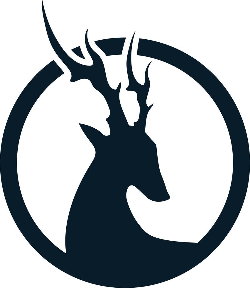 cervo testa semplice logo vettore
