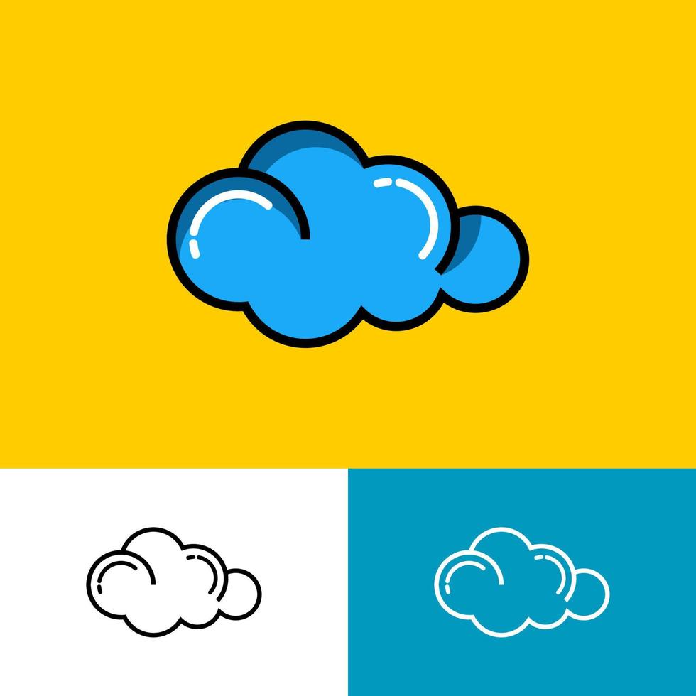 logo nube è adatto per un' attività commerciale logo, per un' Tech negozio, App sviluppatore, formazione scolastica revisione blog, video blog canale, o Comunità vettore