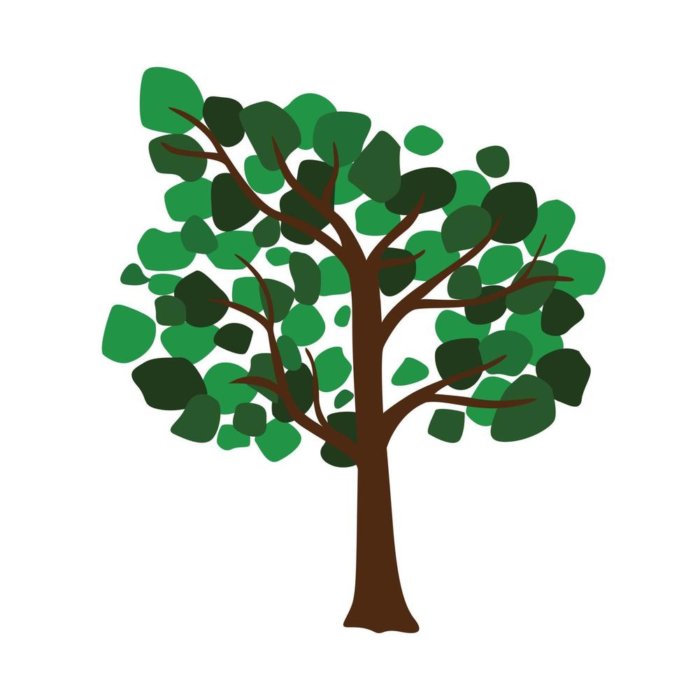 albero natura cartone animato illustrazione vettore clipart