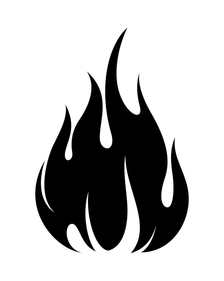 fiamma fuoco bolide silhouette grunge tatuaggio design illustrazione clipart vettore