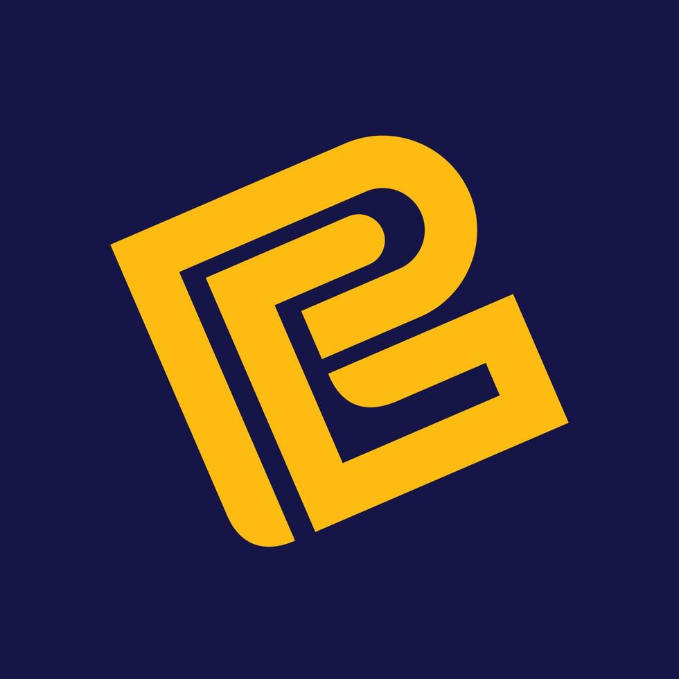 lettera pg iniziale logo vettore design