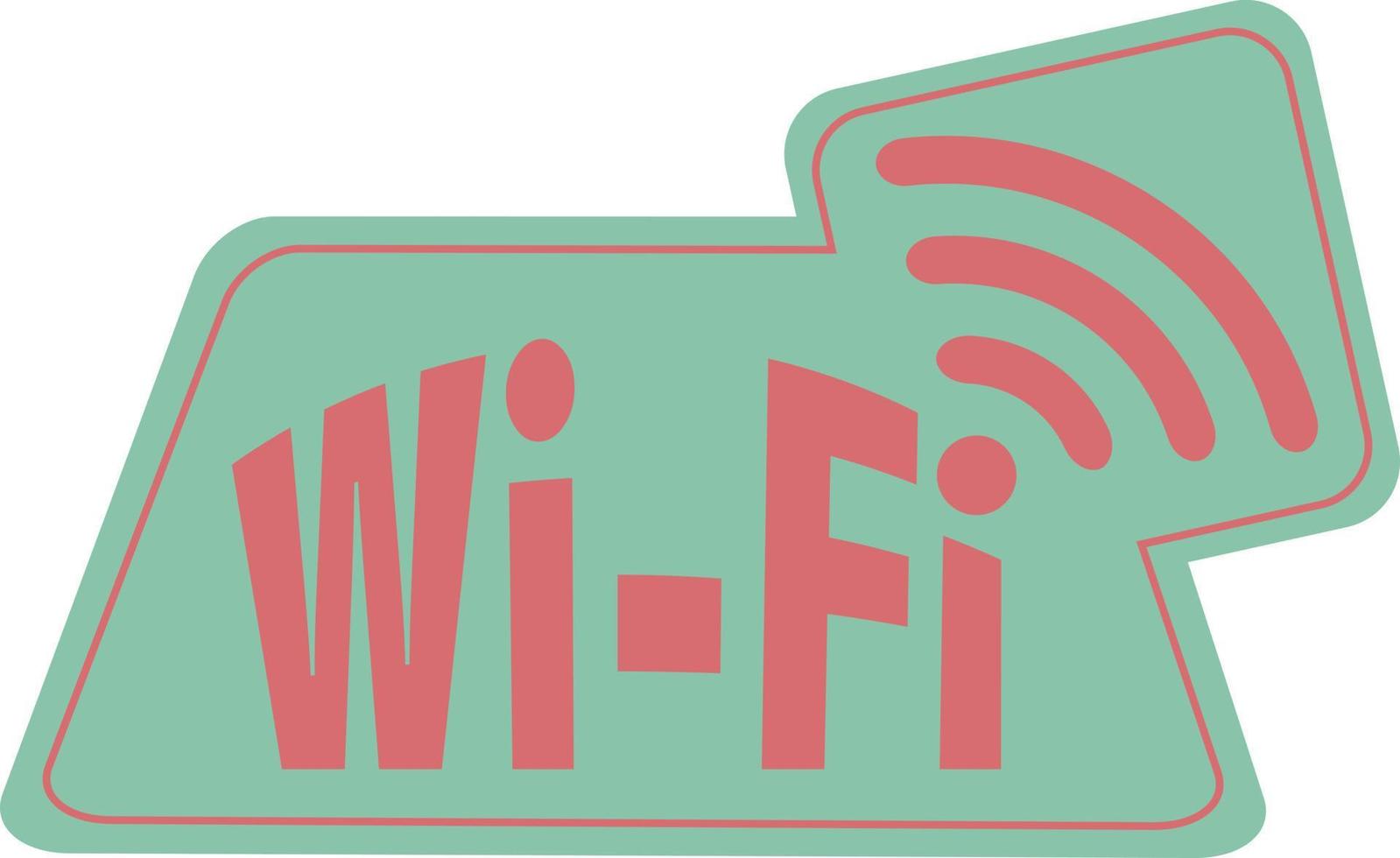 piatto stile Wi-Fi icona. Rete simbolo per Internet connessione. vettore