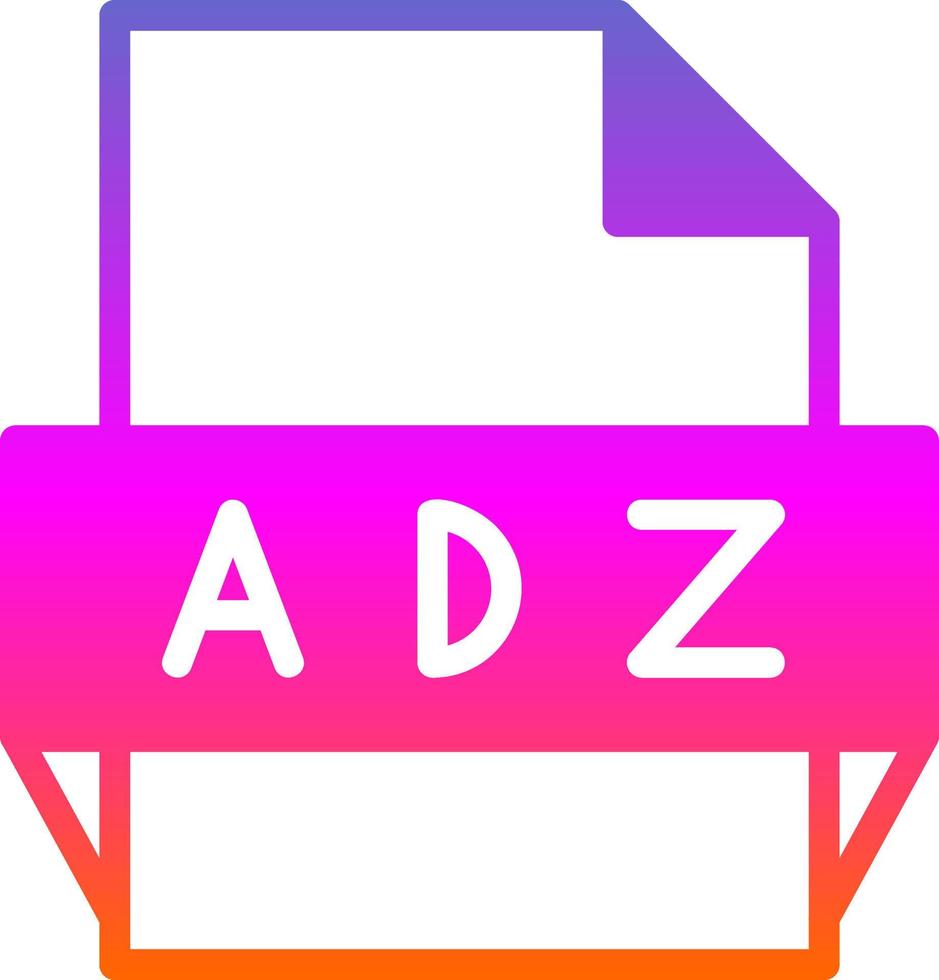 adz file formato icona vettore