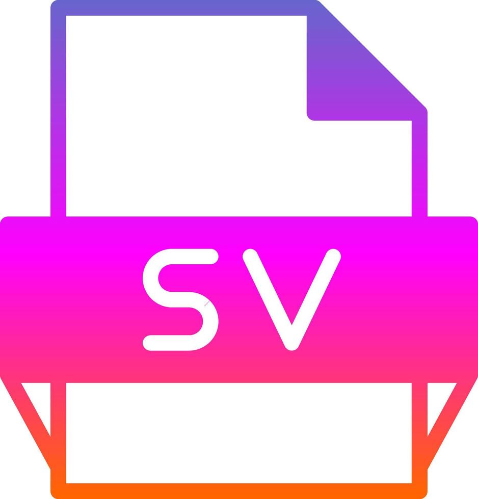 sv file formato icona vettore