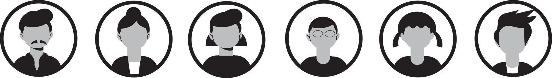 predefinito segnaposto avatar profilo su grigio sfondo uomo e donna vettore