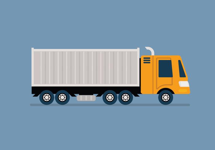 Illustrazione vettoriale di camion in movimento