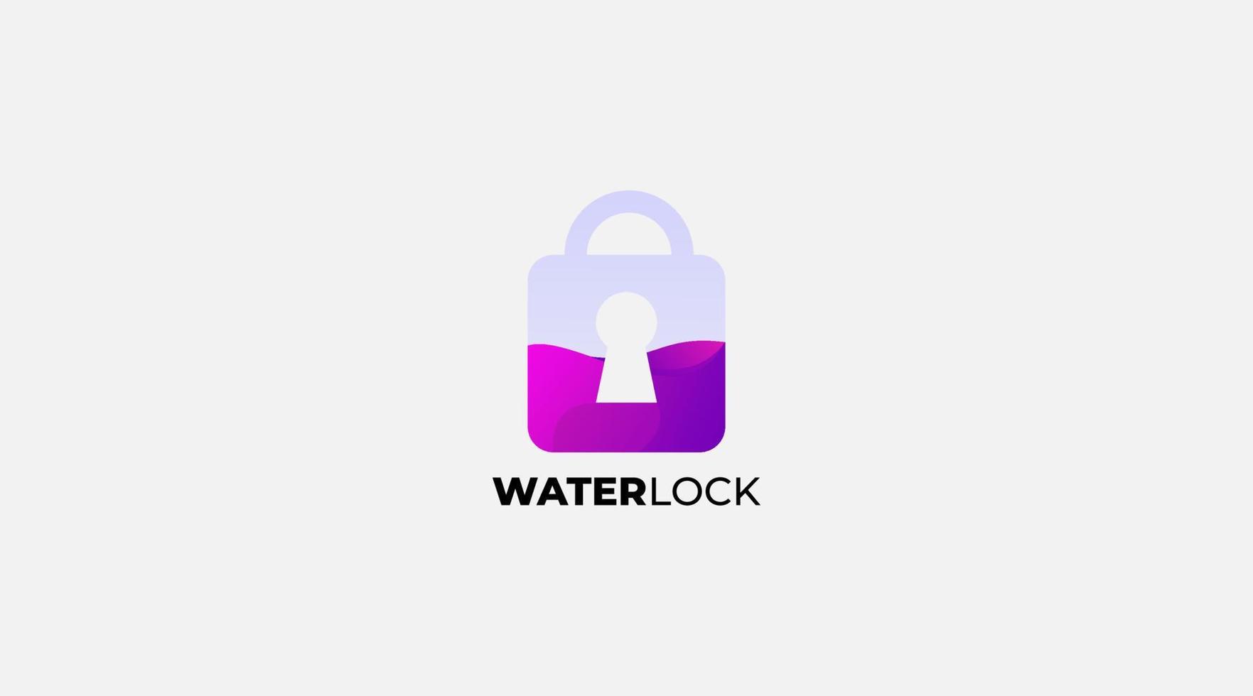 acqua serratura vettore logo design modello simbolo