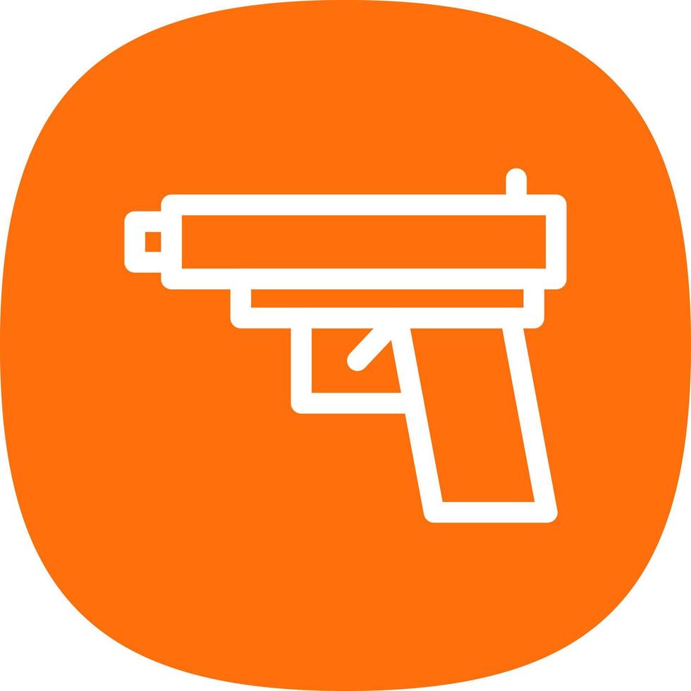 gioco pistola linea vettore icona design
