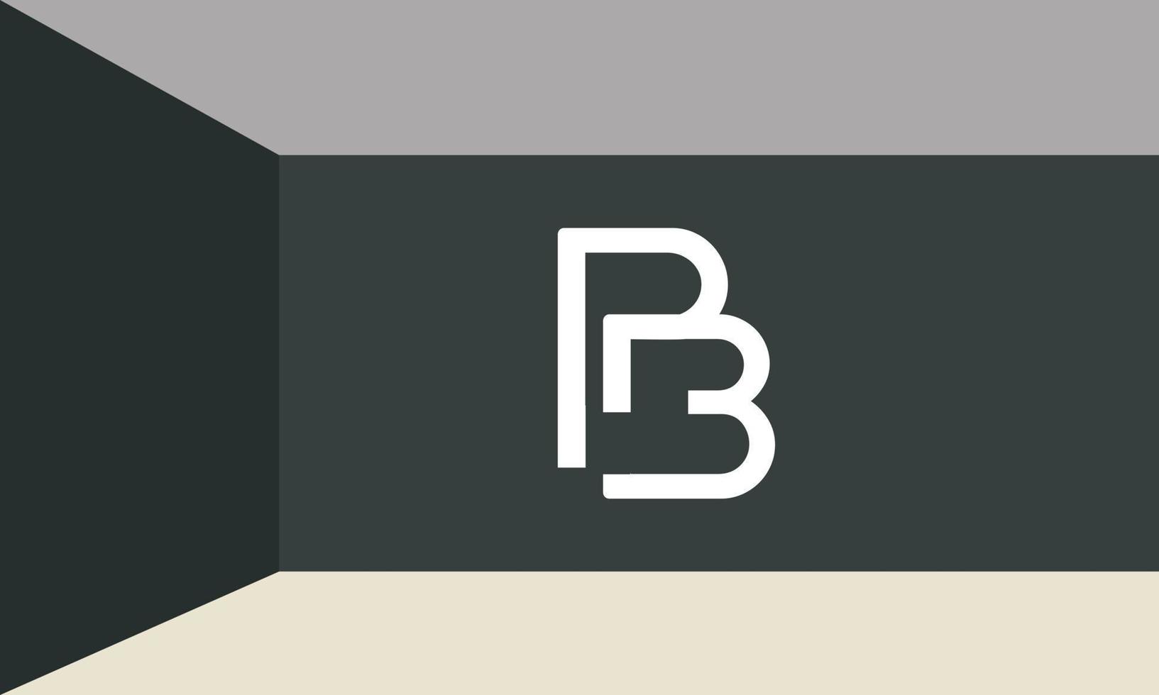 alfabeto lettere iniziali monogramma logo pb, bp, p e b vettore