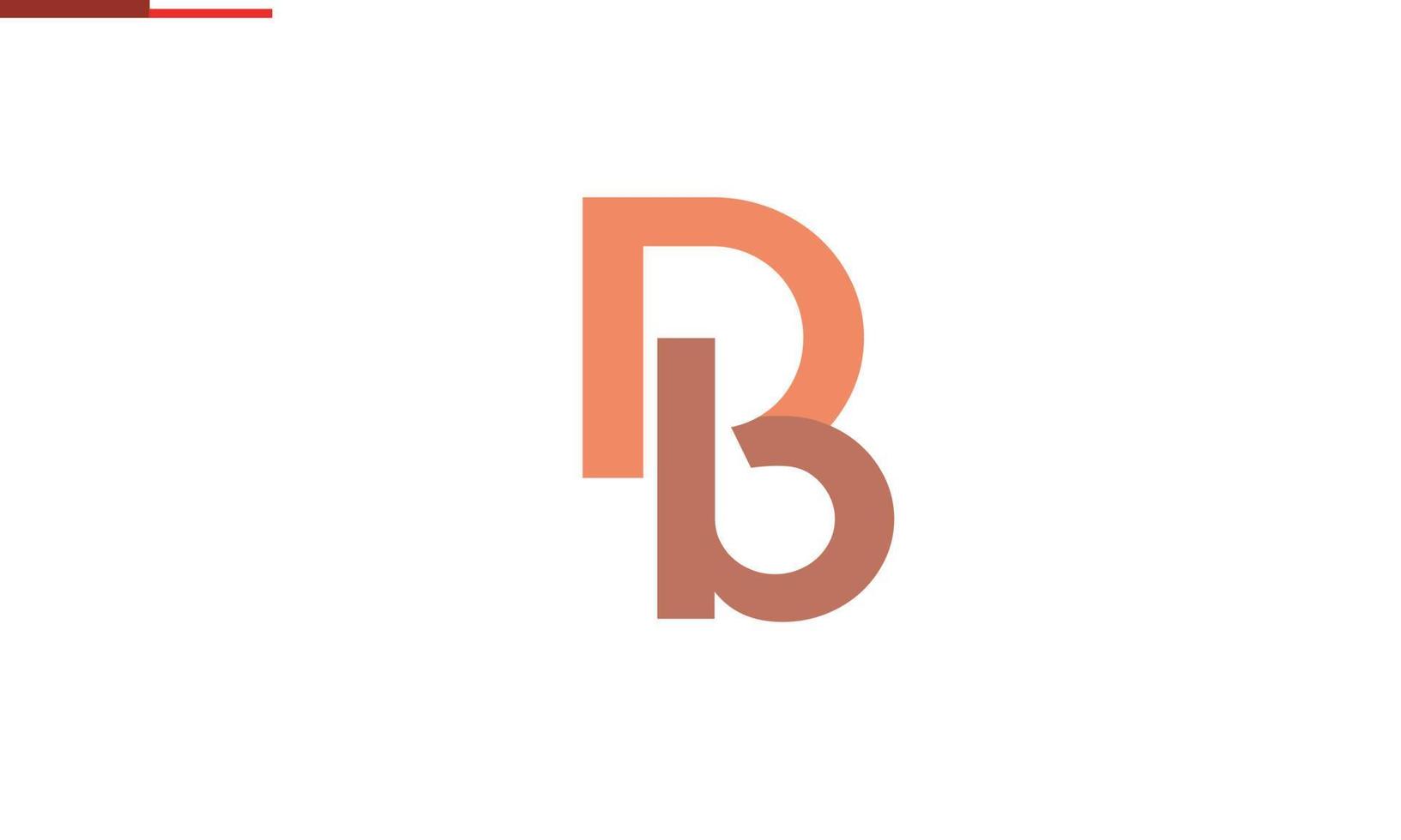 alfabeto lettere iniziali monogramma logo db, bd, d e b vettore