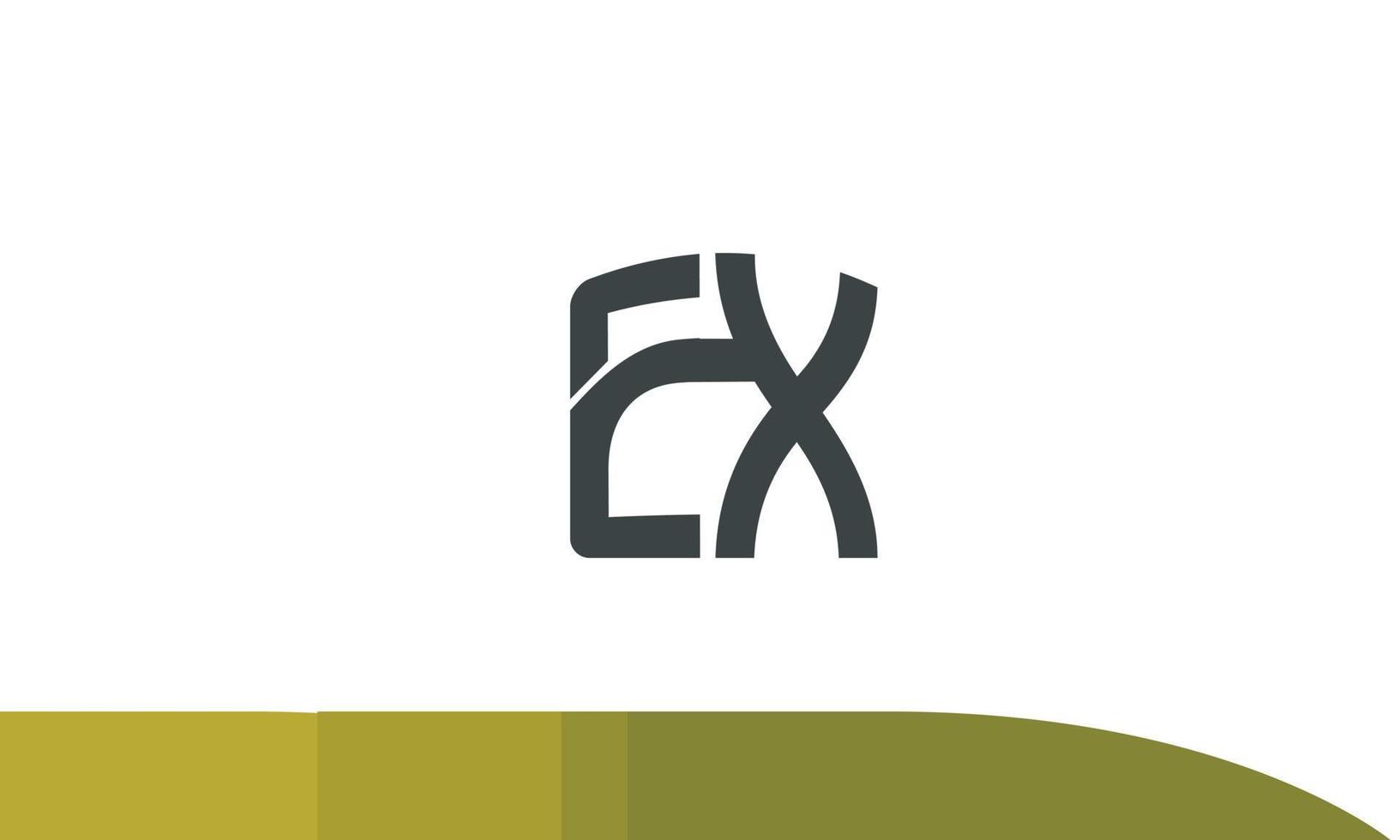 alfabeto lettere iniziali monogramma logo ex, xe, e e x vettore