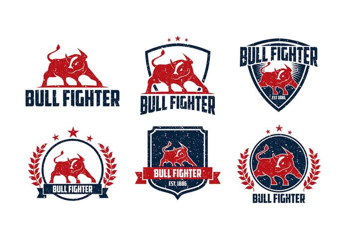 Vettore libero di Logo di massima del combattente del toro