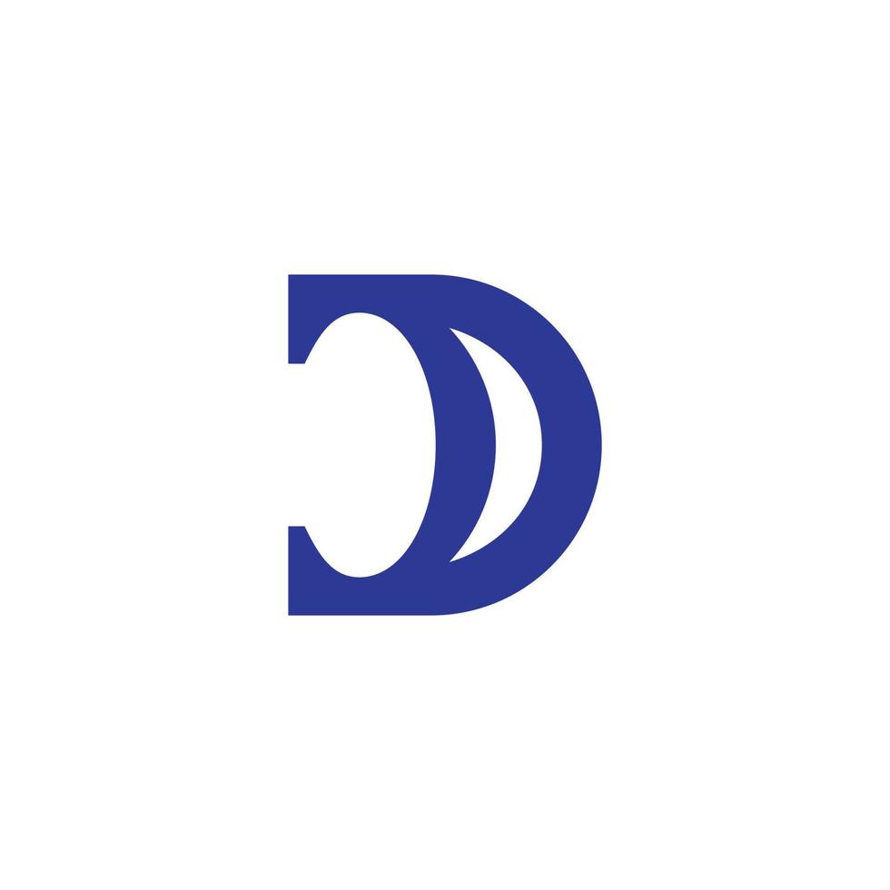 modello di progettazione dell'icona del logo della lettera d vettore