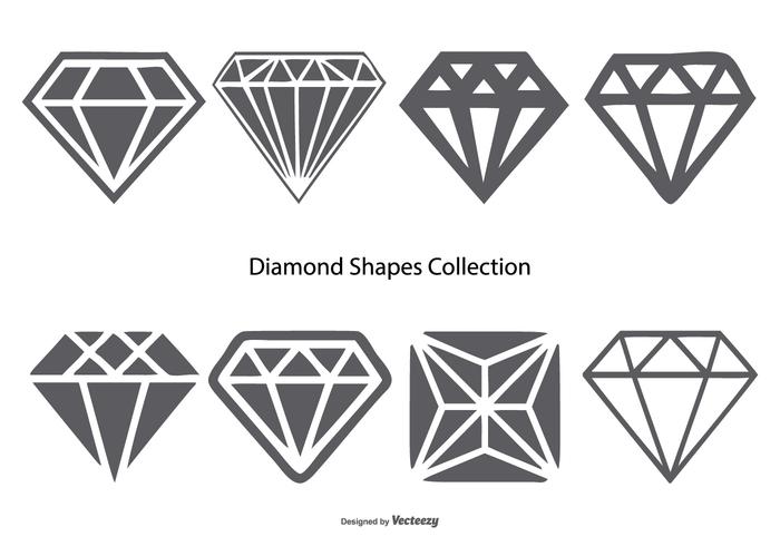 collezione di forme di diamante vettoriale