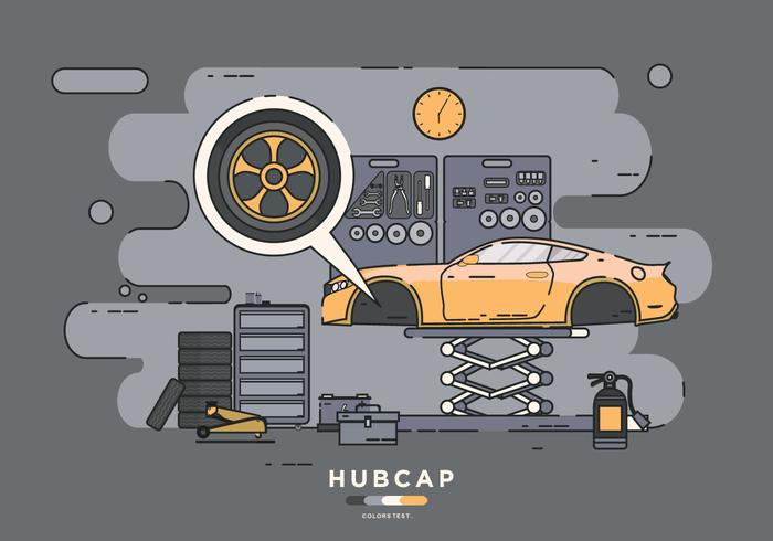 Installazione di Hubcap Vector